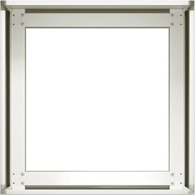 vidaXL Ζαρντινιέρα Λευκή 40x40x30 εκ. από Χάλυβα