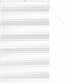 vidaXL Βενετσιάνικες Ρόδες Λευκό 175 x 105 εκ Αλουμίνιο