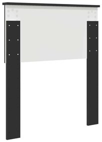 vidaXL Κεφαλάρι Μαύρη Οξυά 75 cm Επεξεργασμένο ξύλο