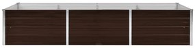 vidaXL Ζαρντινιέρα Υπερυψωμένη Καφέ 240x80x45 εκ. Γαλβανισμ. Χάλυβας