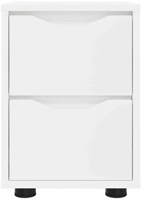 vidaXL Κομοδίνα 2 pcs Λευκό 30,5 x 30 x 43 εκ Επεξεργασμένο ξύλο