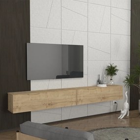 Megapap Έπιπλο Τηλεόρασης Επιτοίχιο Espanse Sapphire Oak 241,8x31,7x30εκ.