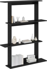 vidaXL Ράφι Τοίχου Μαύρη Δρυς 100 x 20 x 126 εκ. Επεξεργασμένο Ξύλο
