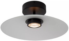 Φωτιστικό Οροφής Lucide 25117-10-61 MENGA Λευκό (White)|Μαύρο Ματ (Black Mat) 2700 K