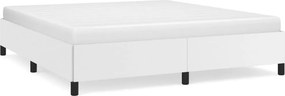 vidaXL Πλαίσιο Κρεβατιού Λευκό 180x200 εκ. από Συνθετικό Δέρμα