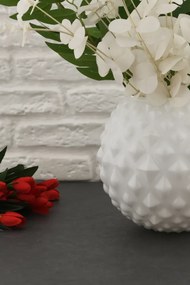 Stewehome Διακοσμητικό βάζο από γυαλί Λευκό