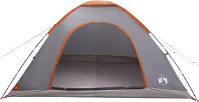 vidaXL Σκηνή Camping 6 ατόμων Γκρι και Πορτοκαλί