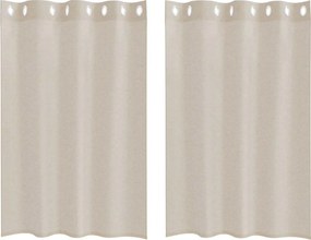 vidaXL Κουρτίνα βυσσινί 2 pcs Άμμος 140 x 140 cm Πολυεστέρας