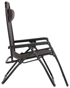 ΠΟΛΥΘΡΟΝΑ RELAX COMPANION HM5095.13 ΚΑΦΕ TEXTILENE-ΜΑΥΡΟ ΜΕΤΑΛΛΟ 67x145x110Υεκ.