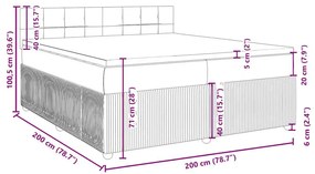 Κρεβάτι Boxspring με Στρώμα Taupe 200x200 εκ. Υφασμάτινο - Μπεζ-Γκρι