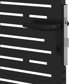 vidaXL Πύλη Κήπου 85 x 125 cm Ατσάλι με Επικάλυψη Πούδρας Κλειδώσιμο