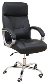 A9947 ΜΑΥΡO PU ΠΟΛΥΘΡΟΝΑ ΓΡΑΦΕΙΟΥ ZITA PLUS 62X76X50-110/60-120εκ.