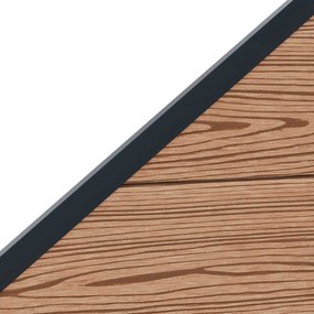 vidaXL Σετ Φράχτη 95 x 180 εκ. WPC και Αλουμίνιο Καφέ