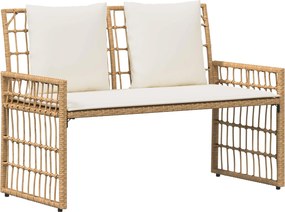 vidaXL Σετ Εξωτερικών Επίπλων 4 pcs Φυσικό και Κρέμα Λευκό
