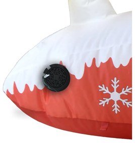 vidaXL Άγιος Βασίλης Έλκηθρο με Ταράνδους Φουσκωτό με LED 145 εκ.