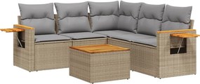vidaXL Patio Sofa Set 5-θέσια Beige and Grey