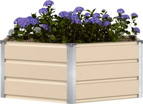 vidaXL Γλάστρα Ελεφαντόδοντο 129 x 129 x 45 cm Ατσάλι
