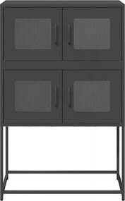 vidaXL Highboard Μαύρο 68x39x107 cm Ατσάλι