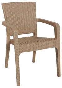 Τραπεζαρία Groovy-Halcyon σετ 5τεμ PP cappuccino 80x80x74,5εκ. 80x80x74.5 εκ.
