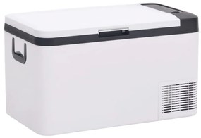 vidaXL Ψυγείο με Λαβή & Προσαρμογέα Μαύρο & Λευκό 25 Λ. από PP & PE