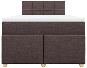 ΚΡΕΒΑΤΙ BOXSPRING ΜΕ ΣΤΡΩΜΑ ΣΚΟΥΡΟ ΚΑΦΕ 120X200 ΕΚ. ΥΦΑΣΜΑΤΙΝΟ 3288950