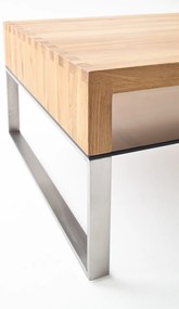 Τραπεζάκι Σαλονιού Μασίφ Καφέ 110x70x39