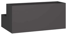 vidaXL Γλάστρα Κήπου Μαύρο 100 x 60 x 45 εκ Ατσάλι