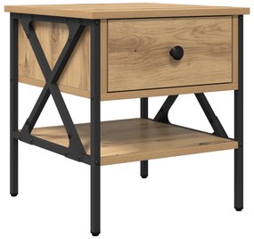 vidaXL Κομοδίνα 2 τεμ από μασίφ δρυ 40x42x45 εκ