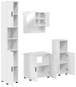 vidaXL Σετ Επίπλων Μπάνιου 4 pcs Γυαλιστερό λευκό 61 x 35 x 64 εκ.