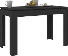 vidaXL Τραπεζαρία Μαύρη 120 x 60 x 76 εκ. από Επεξ. Ξύλο