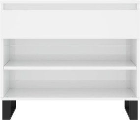 vidaXL Παπουτσοθήκη Γυαλιστερή Λευκή 70x36x60 εκ. Επεξεργασμένο Ξύλο