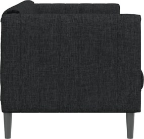 vidaXL Καναπές Τριθέσιος Μαύρος Υφασμάτινος