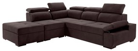 Γωνιακός καναπές κρεβάτι Amelia με αποθηκευτικό χώρο, Καφέ 280x253x85cm Αριστερή γωνία – AME-TED-23