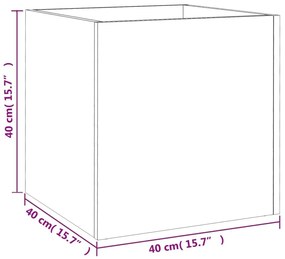 Ζαρντινιέρα Μαύρη 40 x 40 x 40 εκ. από Επεξεργασμένο Ξύλο - Μαύρο