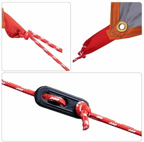 vidaXL Τέντα ανθεκτική στο νερό με στέγη Γκρι και Πορτοκαλί