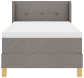 vidaXL Κρεβάτι Box Spring με στρώμα σε καφέ, 80 x 200 εκ., Υφασμα