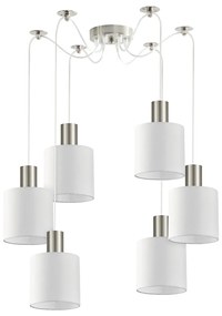 Φωτιστικό Οροφής Πολύφωτο Homelighting 77-8415 Nickel/White
