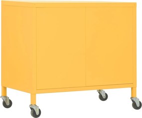 vidaXL Ντουλάπι Αποθήκευσης Μουσταρδί 60 x 35 x 56 εκ. από Ατσάλι
