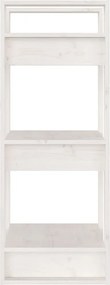 vidaXL Βιβλιοθήκη/Διαχωριστικό Χώρου Λευκό 41x35x91 εκ. Μασίφ Πεύκο