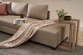 Corner Sofa-Bed Aly Right - Beige Beige
