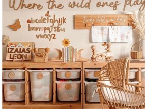 Σετ των 2 Intra απο ξύλο plywood 3mm-4mm πάχος – Εκεί που οι άγριοι παίζουν Wall Words Δίασταση  20x20 cm INTRAFABR-101517901