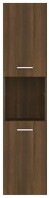 vidaXL Ντουλάπι Μπάνιου Καφέ Δρυς 30x30x130 εκ. Επεξεργασμένο Ξύλο