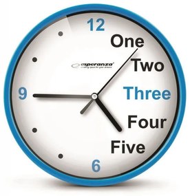 ESPERANZA ρολόι τοίχου Prague EHC014B, 20cm, μπλε