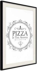 Αφίσα - Pizza - 20x30 - Μαύρο - Με πασπαρτού