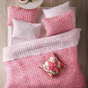 Κουβερλί Dalida 20 Dusty Pink-White Kentia King Size 260x240cm Microfiber-Polyester