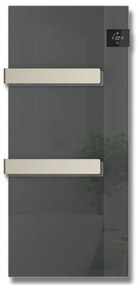 Radialight Silk Ανθρακί - Ψηφιακή Πετσετοκρεμάστρα Μπάνιου με Γυάλινη Πρόσοψη