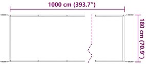 vidaXL Τέντα Κάθετη Μπλε 180 x 1000 εκ. από Ύφασμα Oxford