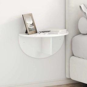 vidaXL Ράφι Τοίχου 2 pcs Υψηλής γυαλάδας λευκό 48 x 24 x 24 εκ