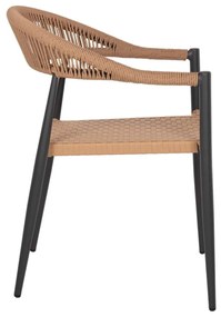 ΠΟΛΥΘΡΟΝΑ ΑΛΟΥΜΙΝΙΟΥ HM5854.12 ΑΝΘΡΑΚΙ PΕ RATTAN ΜΠΕΖ 56x60x78 εκ.