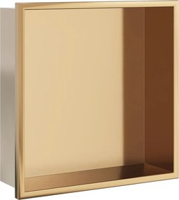 vidaXL Εσοχή Ντους Βουρστ. Χρυσό 32x32x9 εκ. Αν. Ατσάλι